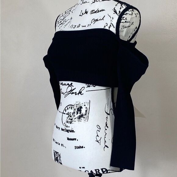 Alexander McQueen Off-The-Shoulder Crop Top size XL - Picture 5 of 12
